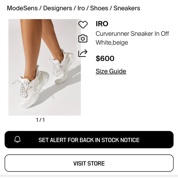 Iro Curve Runner sneakers in off white beige taupe 40 - Picture 3 of 9